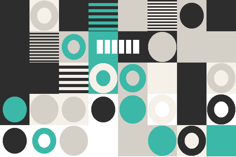 Bauhaus-style geometric illustration for Liberty Jai blog post on Karl Lagerfeld and Bleckmann's dual-hub fulfilment strategy in ecommerce logistics