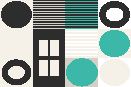 Bauhaus style graphic with a parcel silhouette representing the global parcel delivery logistics market
