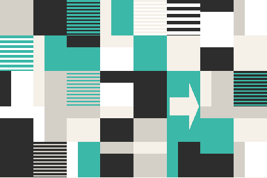 Bauhaus geometric illustration with an arrow motif representing DHL's expanded China to Europe express logistics route